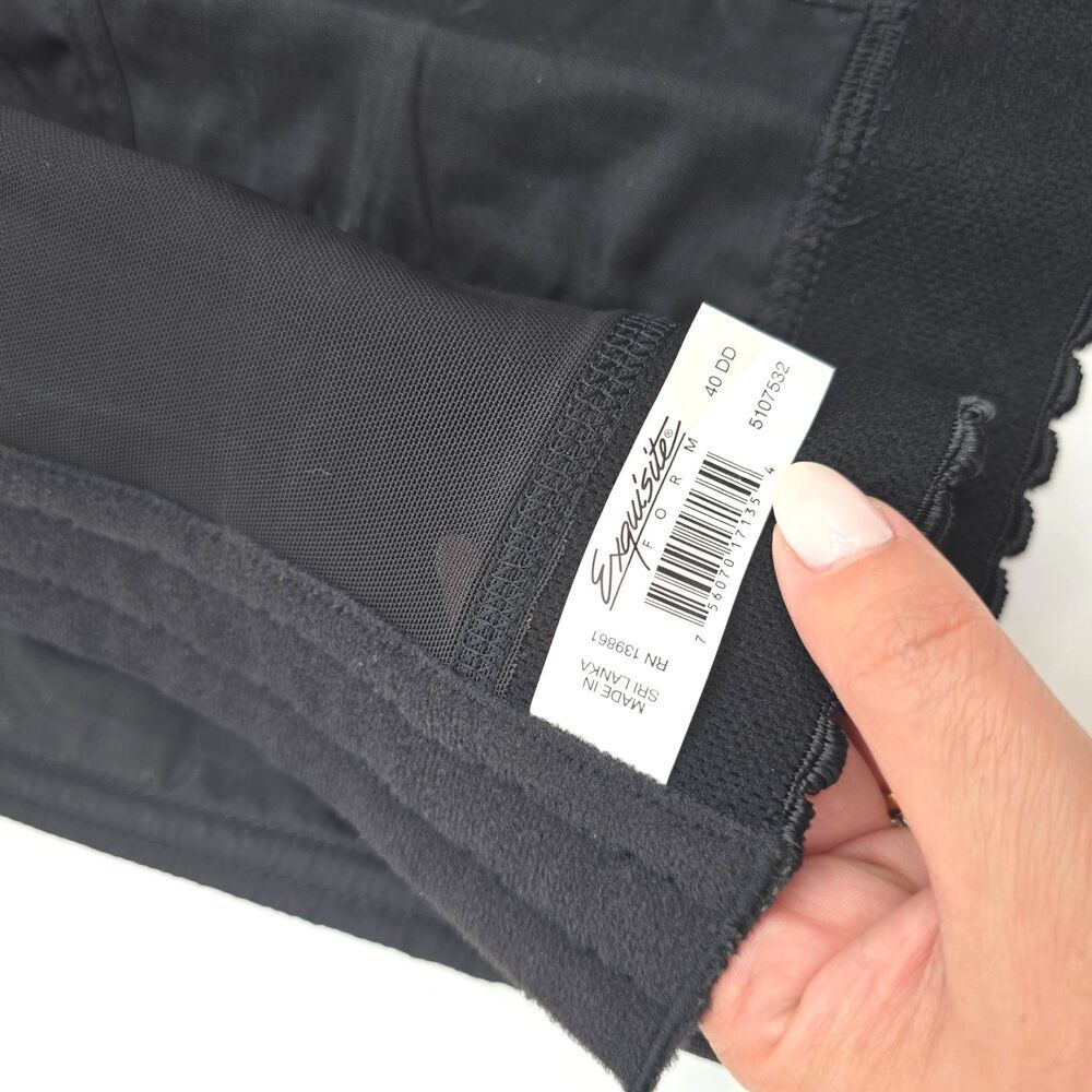 Exquisite Form Fully 5107532 Posture Longline Bra Black Sz 40DD NWT - Picture 15 of 16
